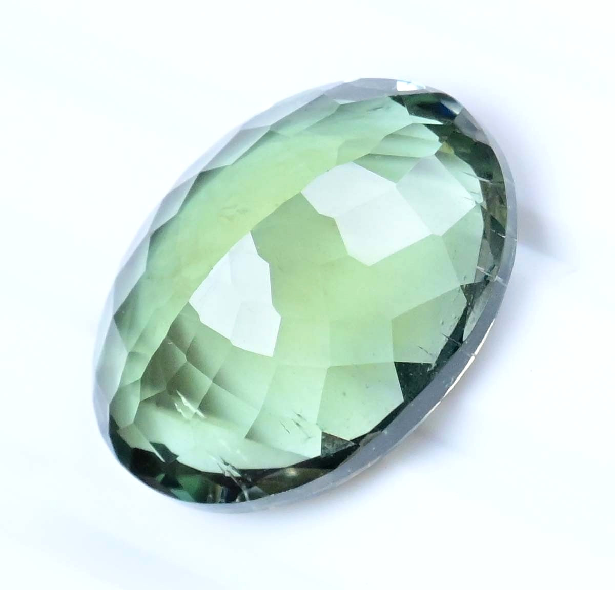 28.75 Ct Natural Greenish Moldavite Oval Certified Flawless Loose Gemstone