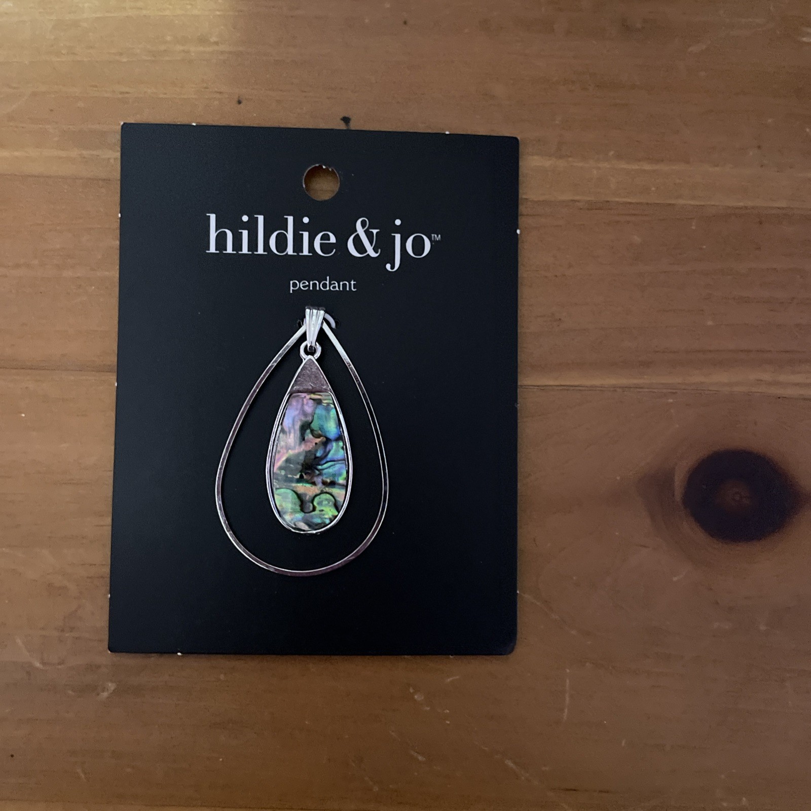 Exclusive Joanne’s Hildie & Jo Teardrop Abalone& Silver Tone Pendant