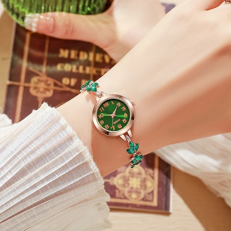 Luxury Women Quartz Watch Rhinestone Bracelet Elegant Ladies Gift (no Box)