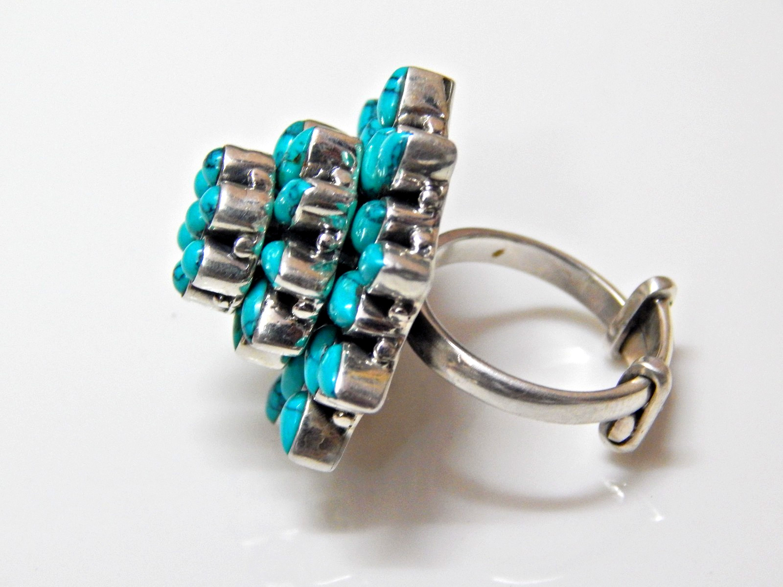 Natural Turquoise 925 Sterling Silver Ring tower Ring Wedding Jewelry handmade