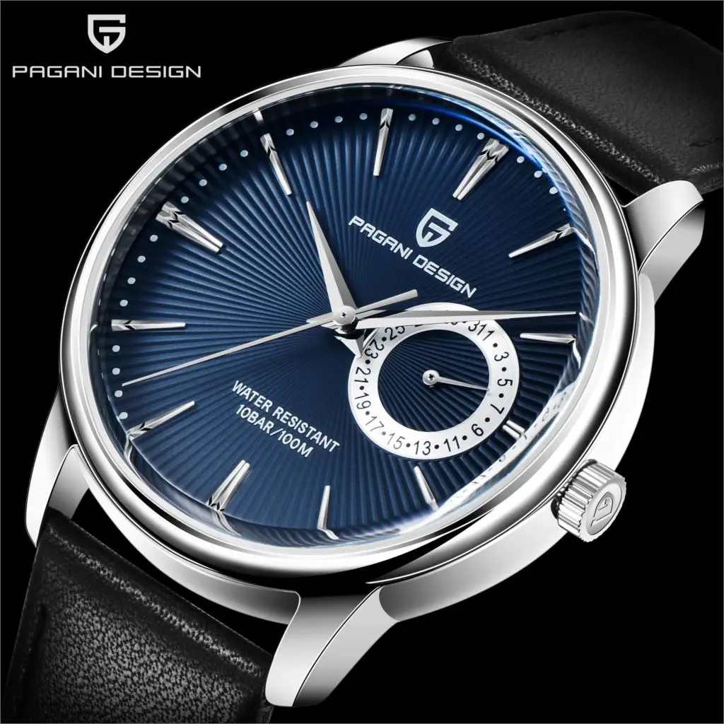 PAGANI DESIGN 1645 Men’s Military Quartz Watch Stainless Steel Waterproof