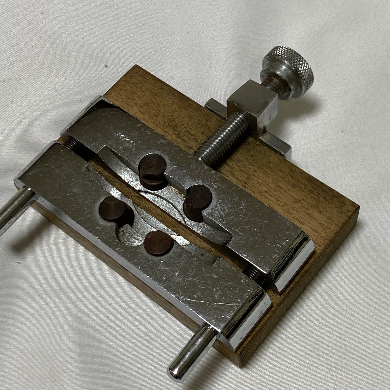 Vintage MKS Special Watch Vice Art No.195 Watchmaker Case Holder Japan Box