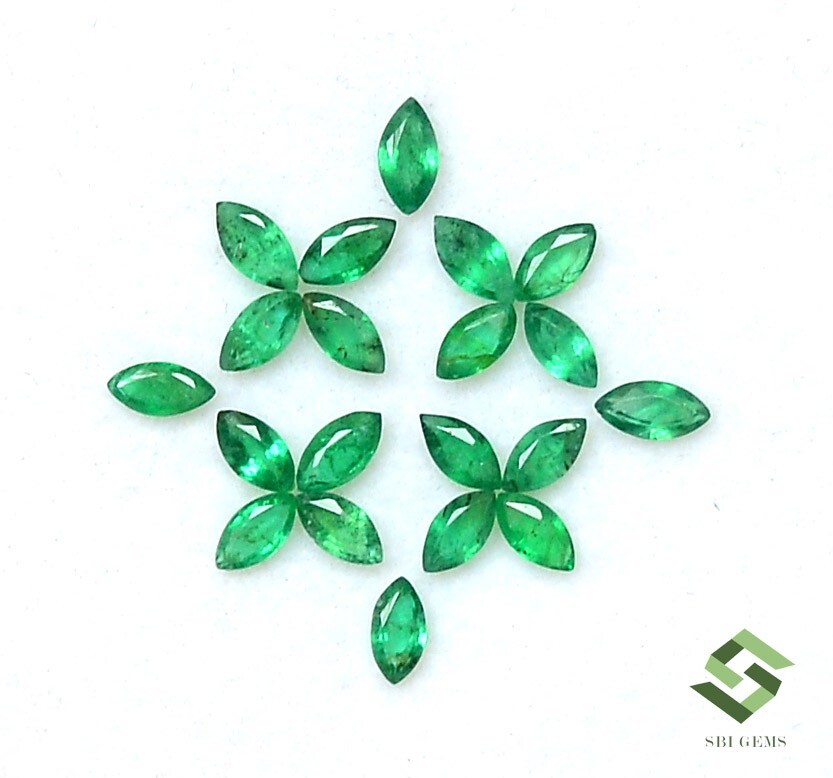 Natural Emerald Marquise Cut 1.78 CTS 4×2 mm Calibrated Gemstones