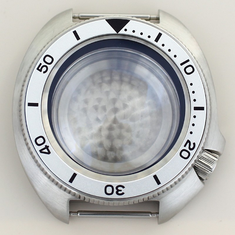 44mm Turtle Mod Stainless Watch Case Fit 28.5mm Dial For Seiko NH35 NH36 NH38