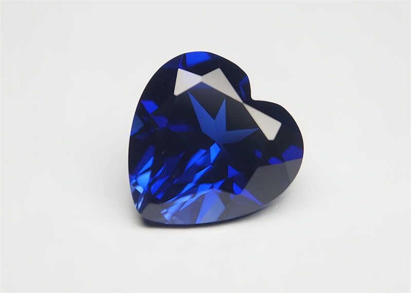 HEART CUT ROYAL BLUE SAPPHIRE LAB-CREATET HIGH QUALITY AAAA+ LOOSE GEMSTONES