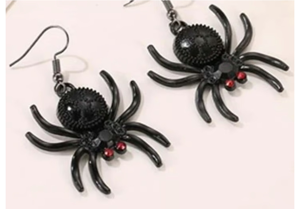 5 PC Lot Horror Earring Halloween Jewelry Gift Set SPIDER Coffin Goth Gothic