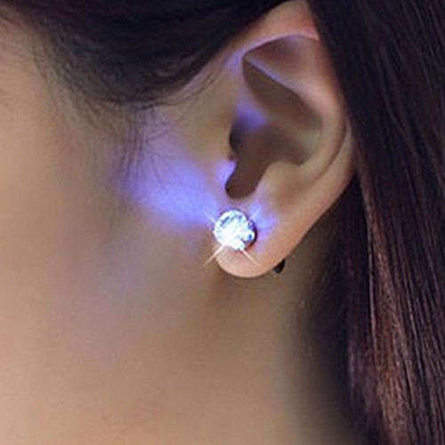 6 Pairs LED Light Up Earrings – FREE SHIPPING US SELLER – Purple Color