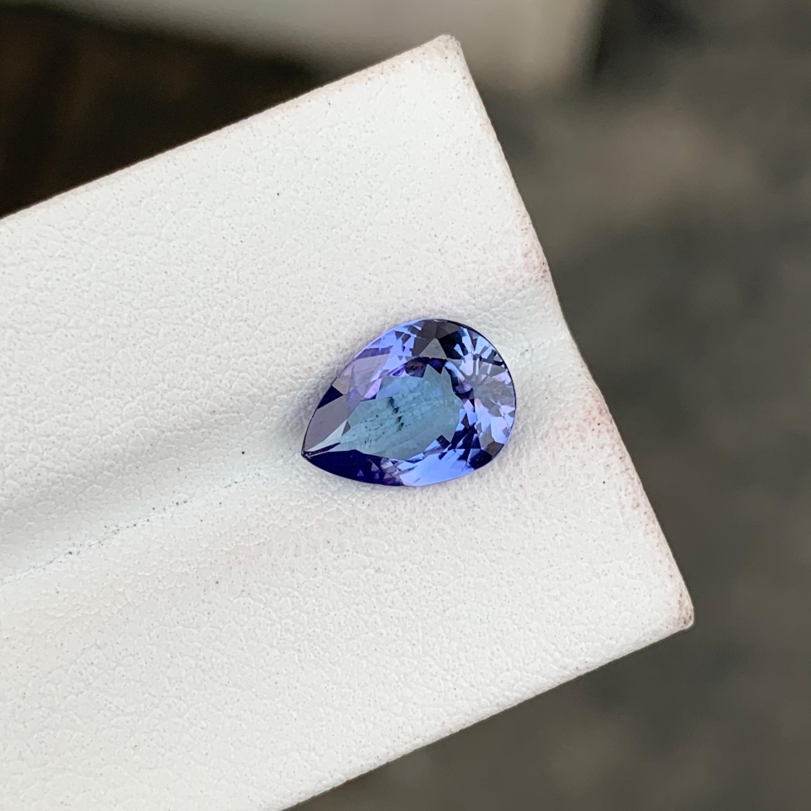 Certified 2.68 Cts Natural Eye Clean Blue Tanzanite Pear Cut Gemstone Tanzania