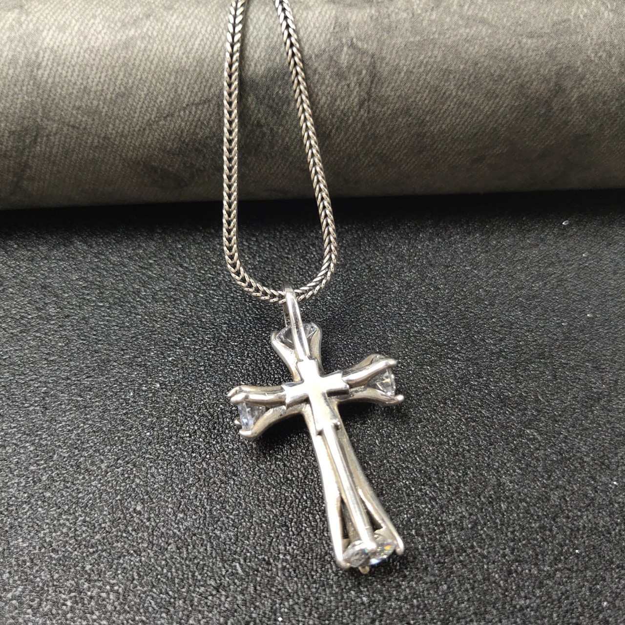 Gothic Architectural Cross, S925 Silver, Men’s Faith & Protection Charm Fast