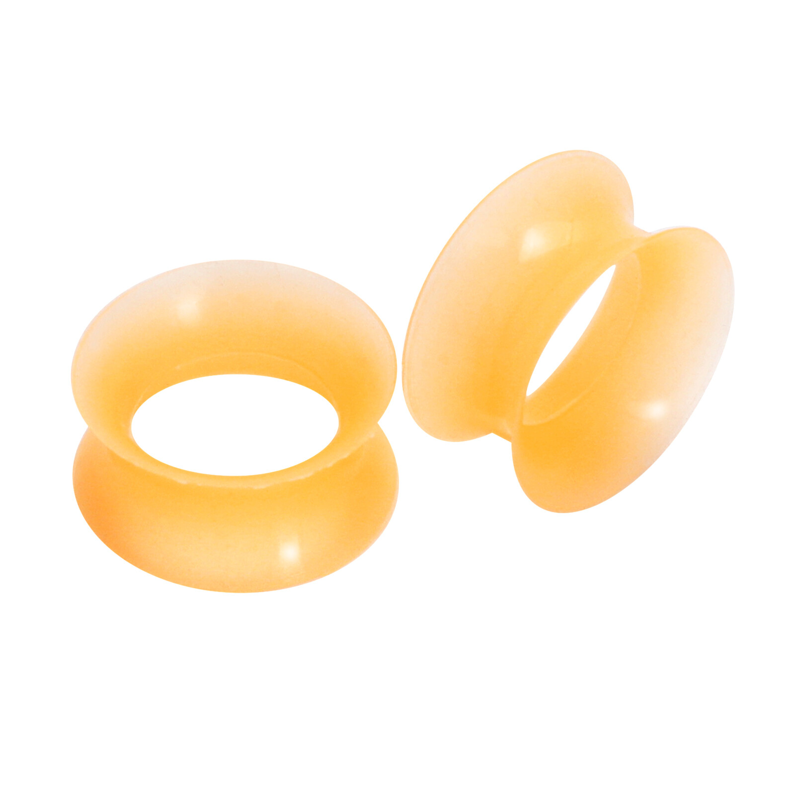 Pair Thick Silicone Ear Plugs Soft Ear Gauges Tunnel Earrings Earlets Earskin