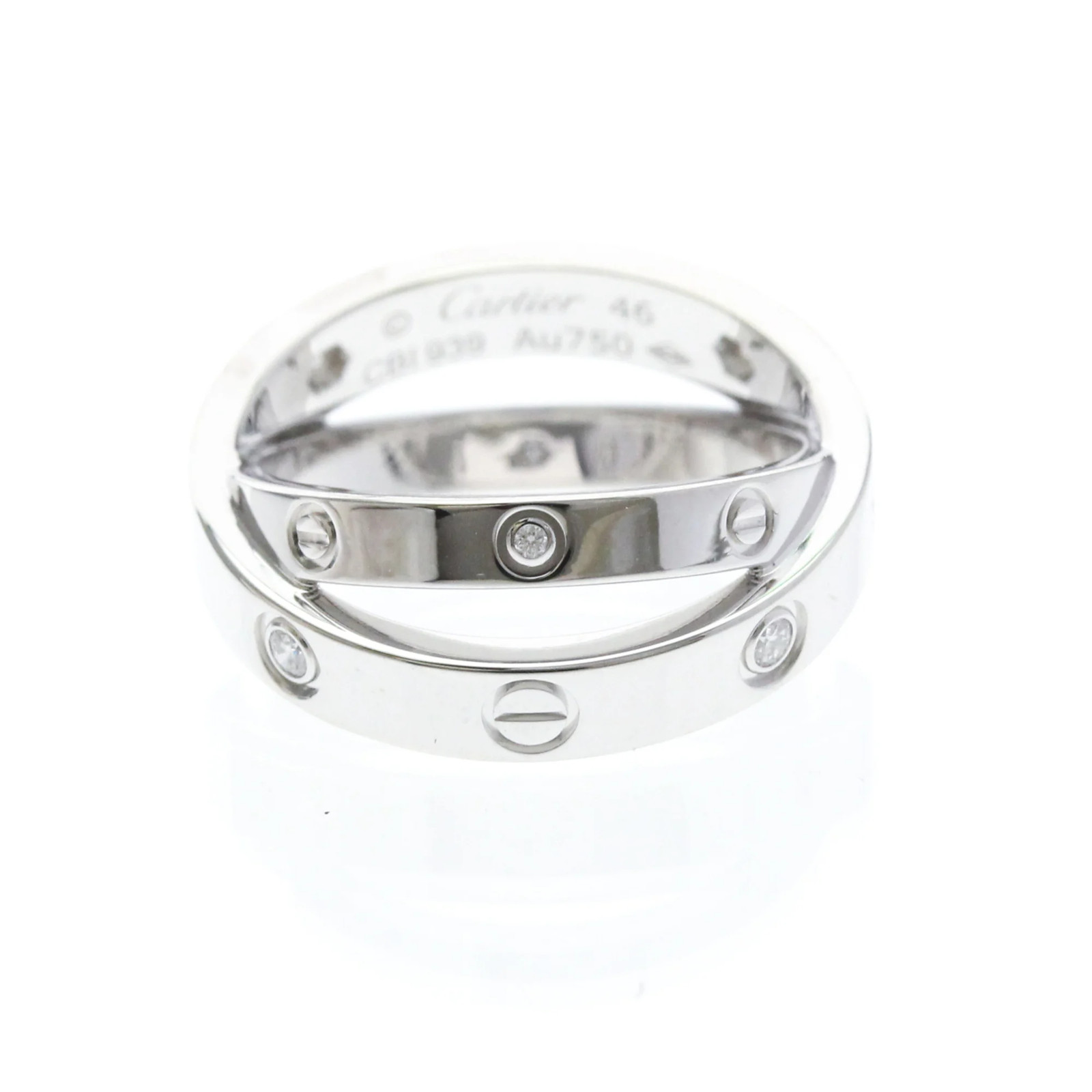 Cartier Be Love Ring White Gold (18K) Fashion Diamond Band Ring Si… BF594980
