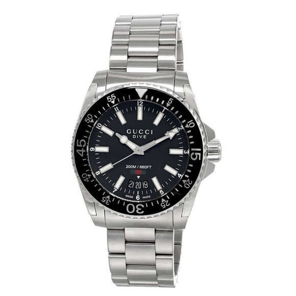 Gucci Dive 40mm Silver Stainless Steel Case with Silver Stainless Steel Band…
