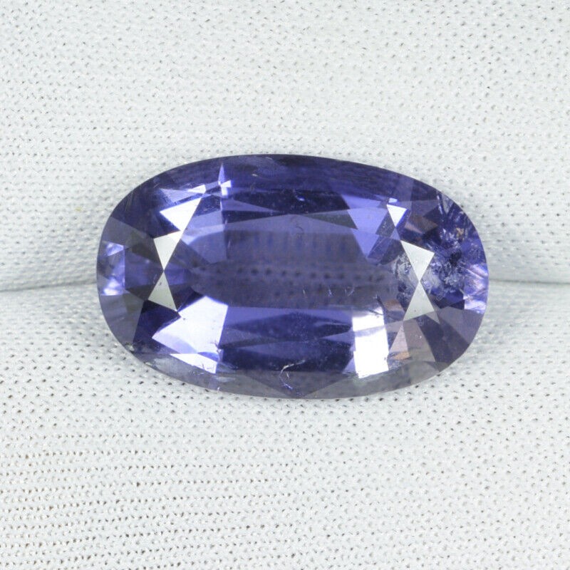 6.45 ct SHIMMERING BEST GRADE PURPLE BLUE NATURAL IOLITE LOOSE GEM – See Vdo WB