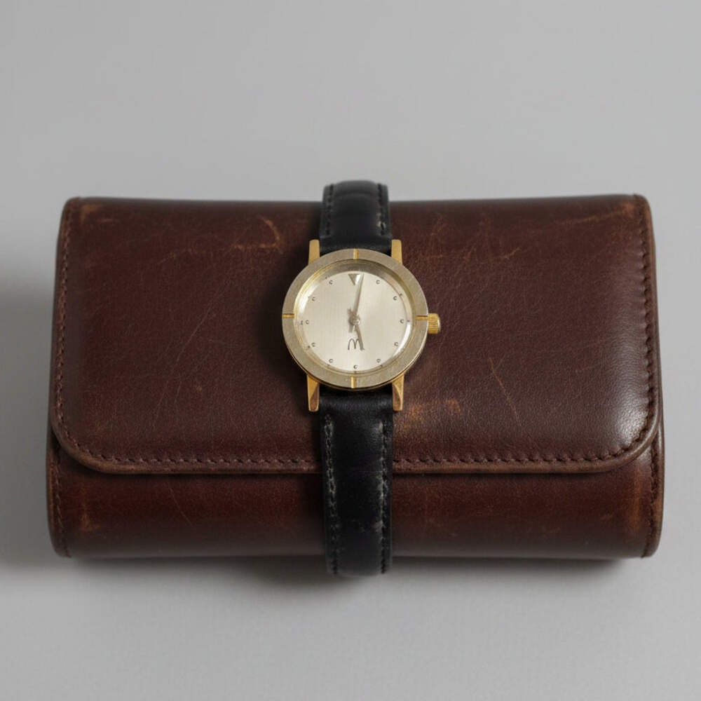 Vintage McDonalds Corporate Employee Watch Gold Tone Quartz Fast Food Promo