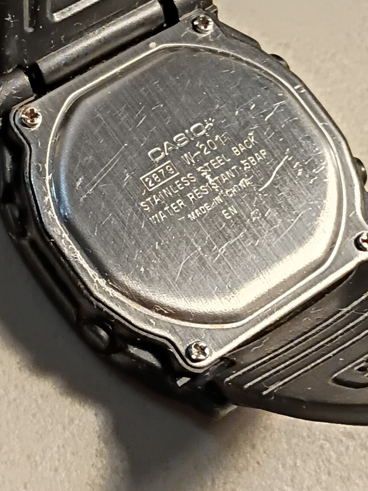 Casio Illuminator Digital Watch 2879 W-201 Black Band New Battery Working Great
