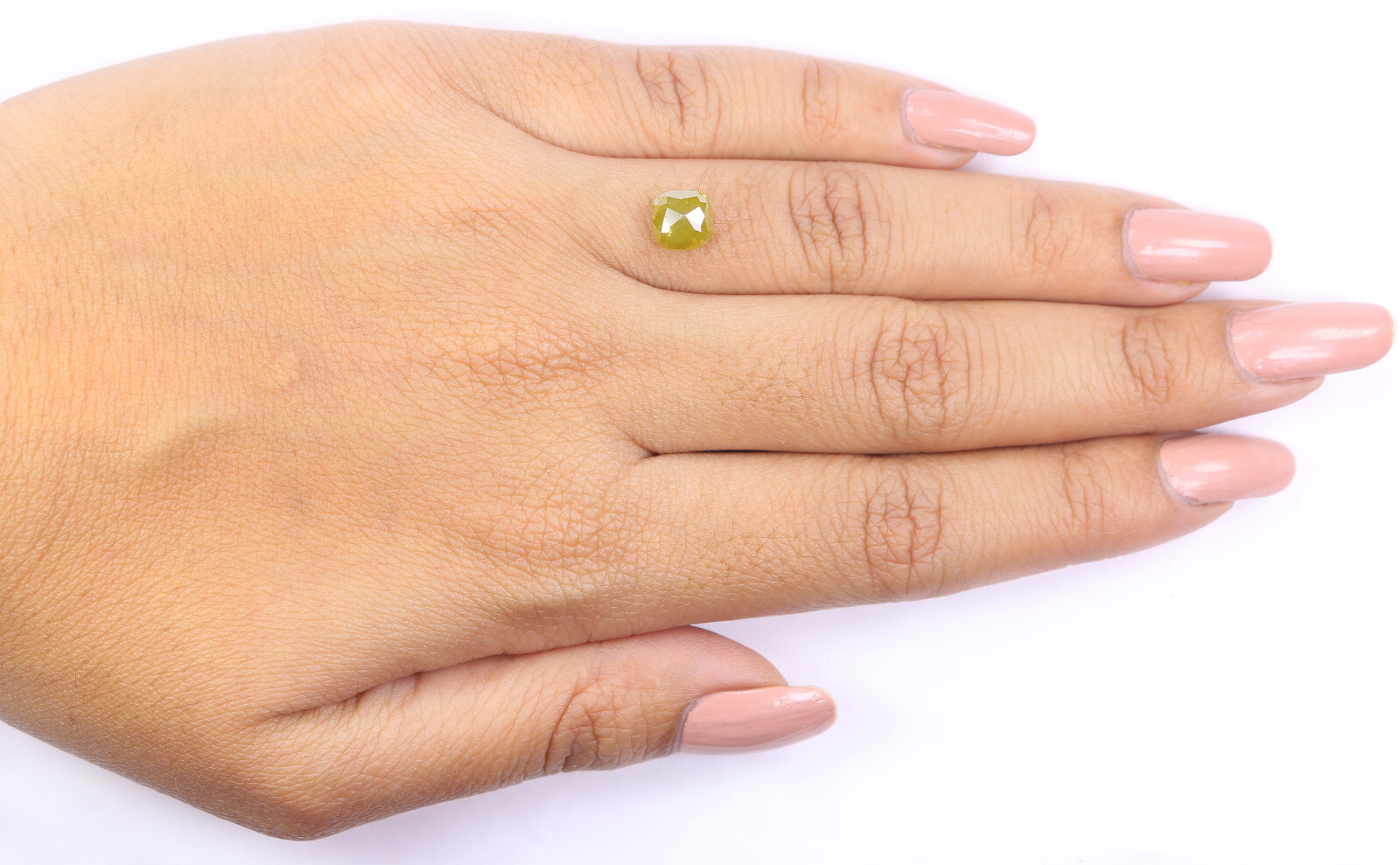 1.37 CT Natural Loose Cushion Shape Diamond 6.40 MM Yellow Color Diamond KQ2259