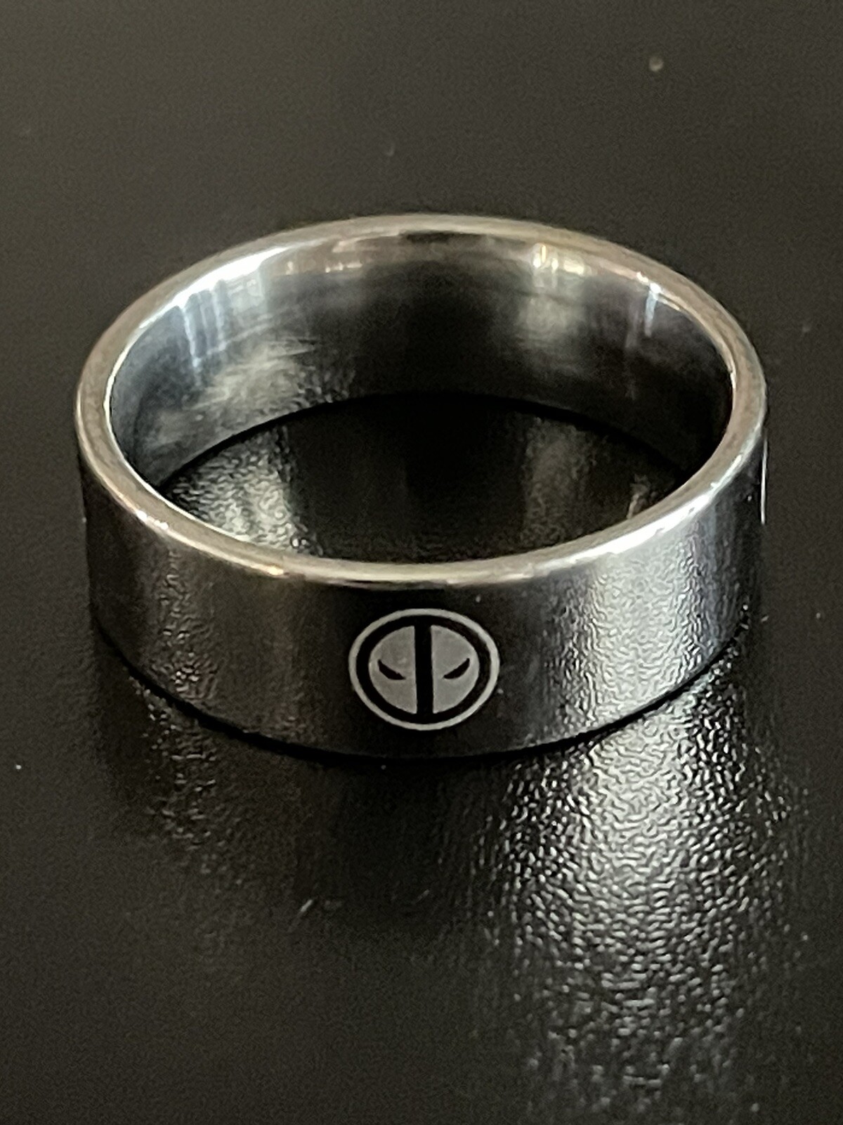 Black Silver Gold Color Deadpool Stainless Steel Ring Superhero Men Woman Band
