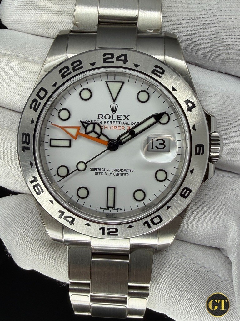 Rolex Explorer II 216570 Polar White Dial 2020 Full Set Papers Protection Film