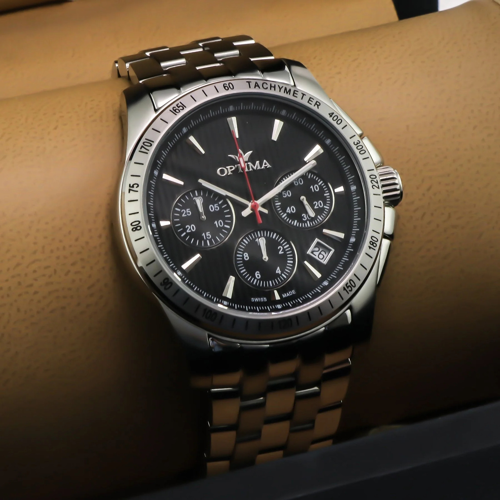Optima – Swiss Chronograph – OSC377-SS-3 Swiss Quartz Ronda 48.15mm OSC377 50