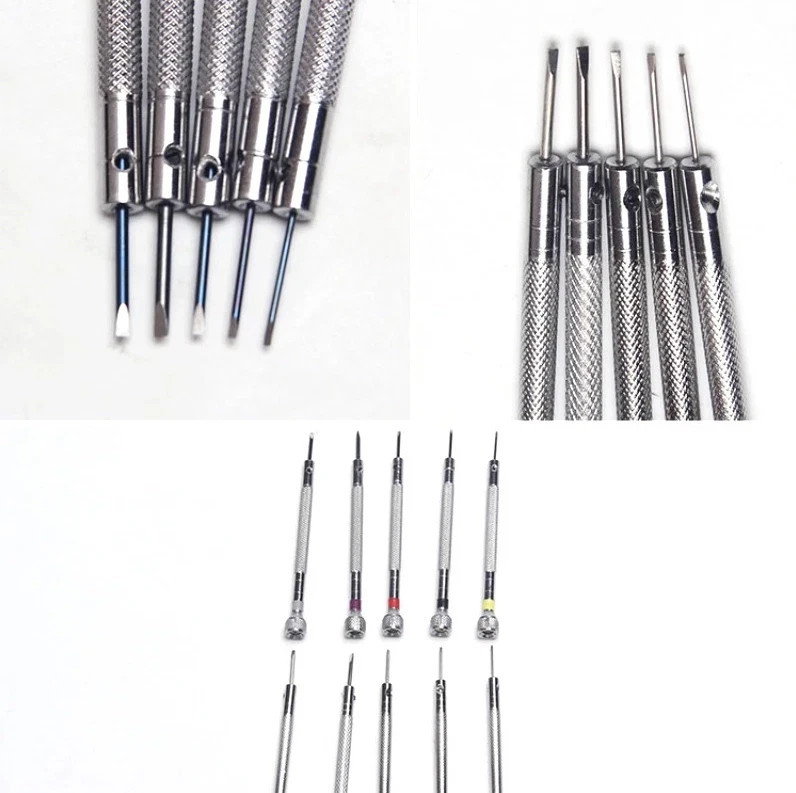 5PCS Watch Screwdriver Set 0.8-1.6mm Band Repair Link Pin Tools