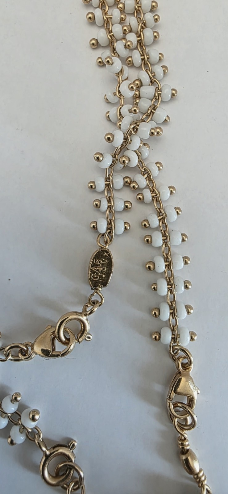 GAS Bijoux mother-of-pearl necklace gold plated black quartz pendant