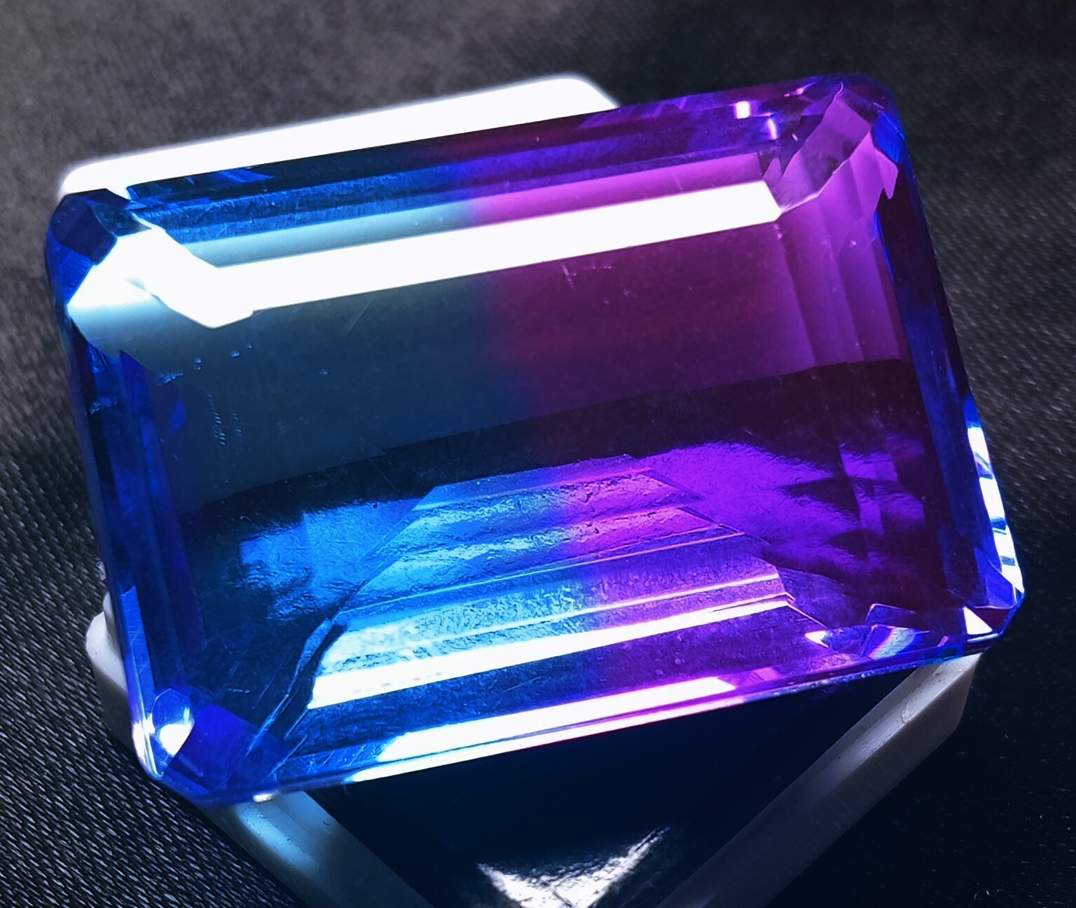 Flawless EGL Certified 111.90Ct Tourmaline Bi-Color Emerald Shape Loose Gemstone