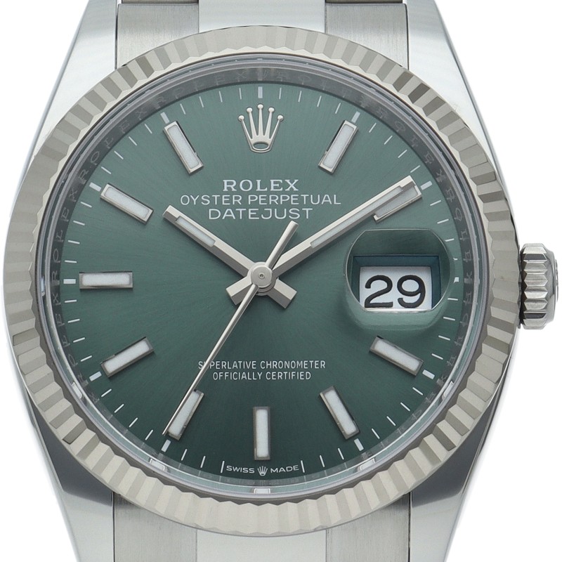 ROLEX Datejust 36 Men’s Watch Oyster Mint Green 126234 K18WG/Stainless Steel…