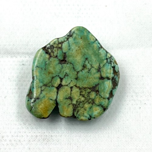 38 Carat Spiderweb Turquoise Gemstone, Raw Turquoise Cabochon Jewelry making
