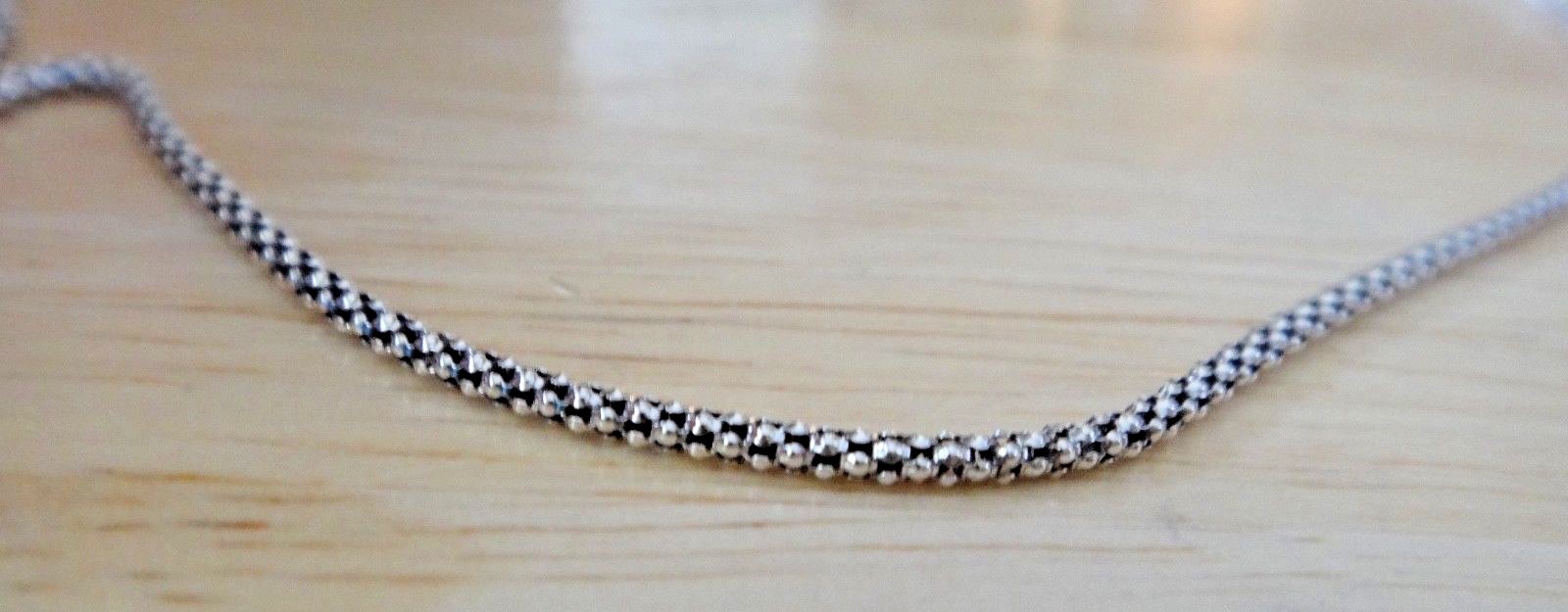 Sterling Silver 1.5mm Popcorn Chain in size 16″ 18″ 20″ 24″ or 30″ Lobster clasp