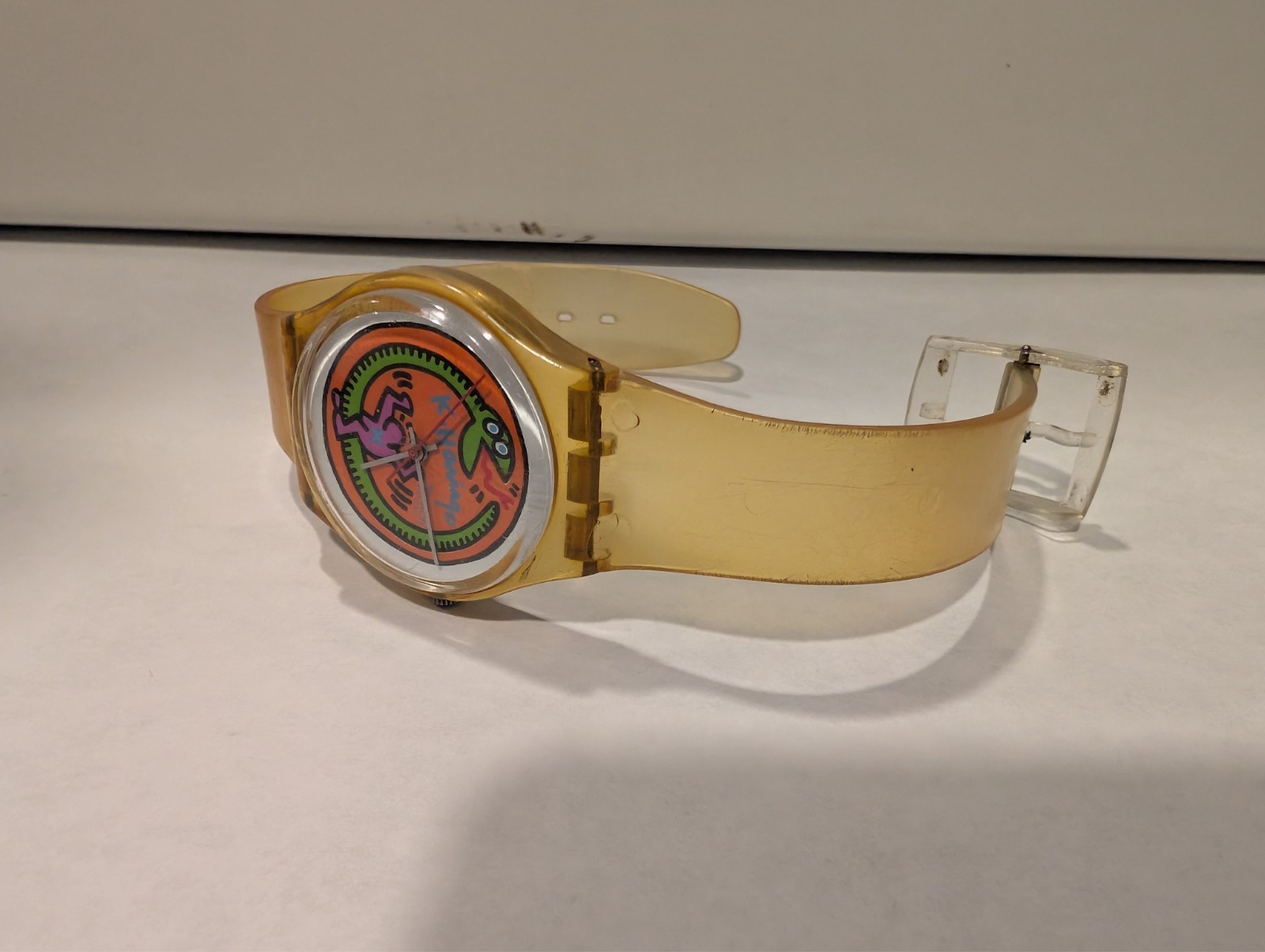 Vintage 1985 Keith Haring Swatch Watch Serpent GZ102 #1271? Rare New Battery
