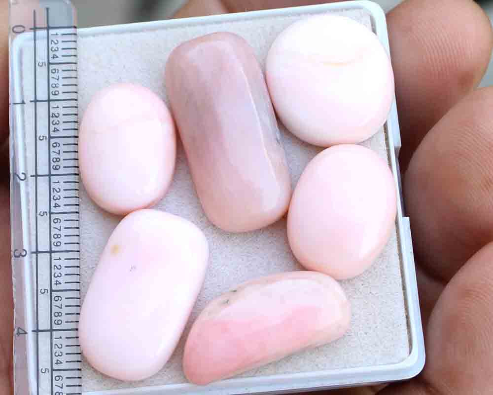 72.70 Ct Natural Pink Opal 13*26 mm Mix Cabochon Loose Gemstones Wholesale