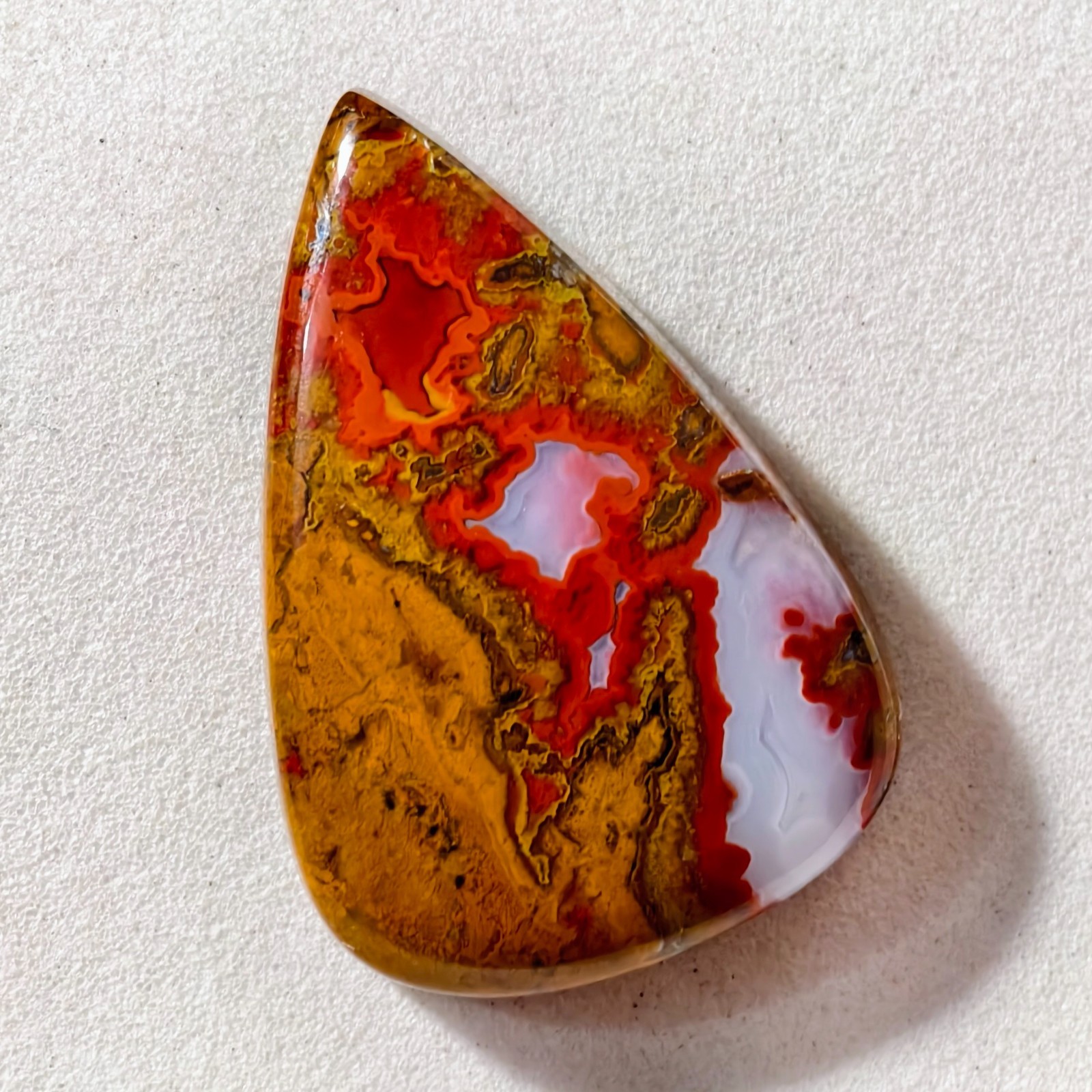 25 Cts Natural Moroccan Seam Agate Cabochon Gemstone 27.7×18.9×6.1 MM