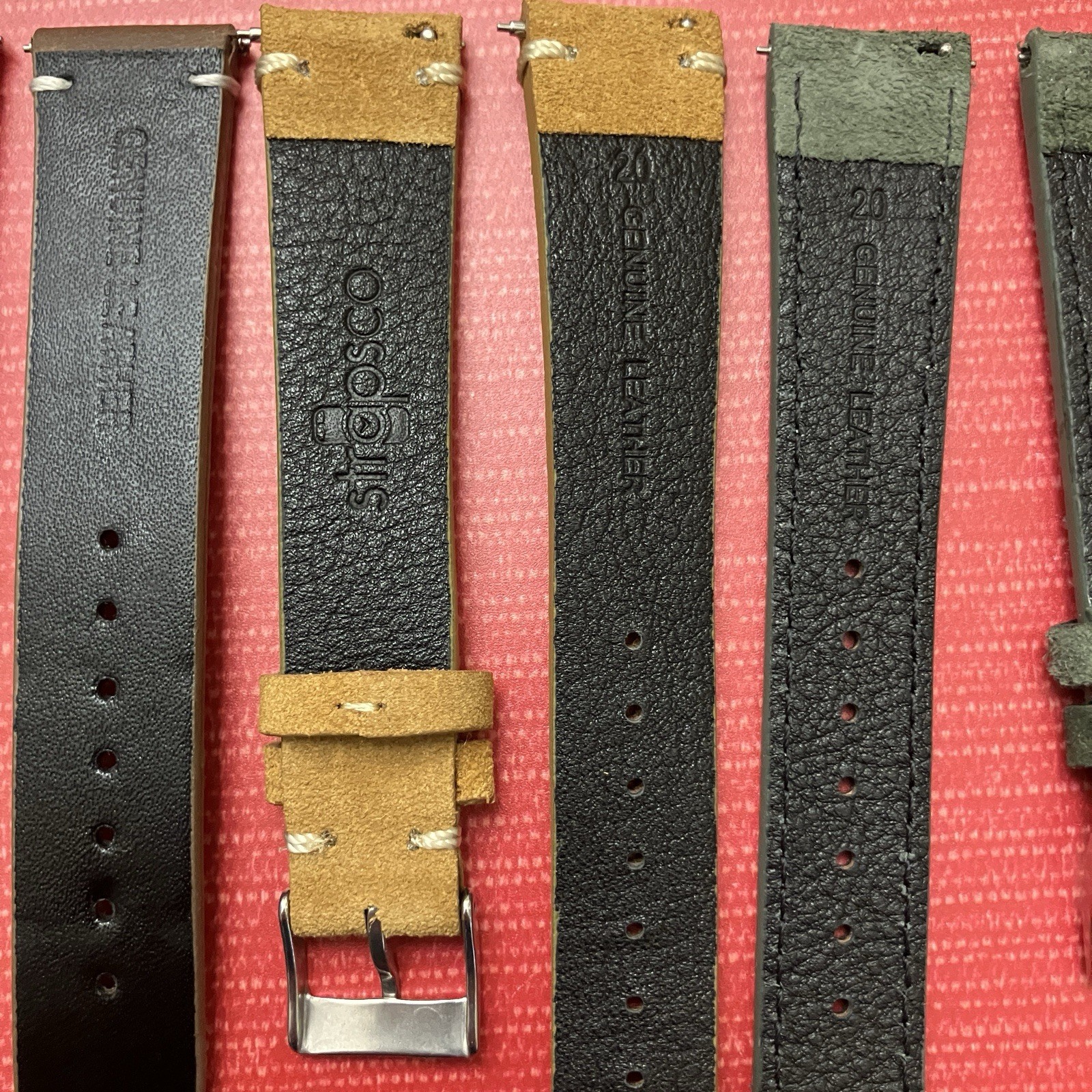 4 Pair Never Used High Quality Watch Straps Bands 20mm StrapsCo and More