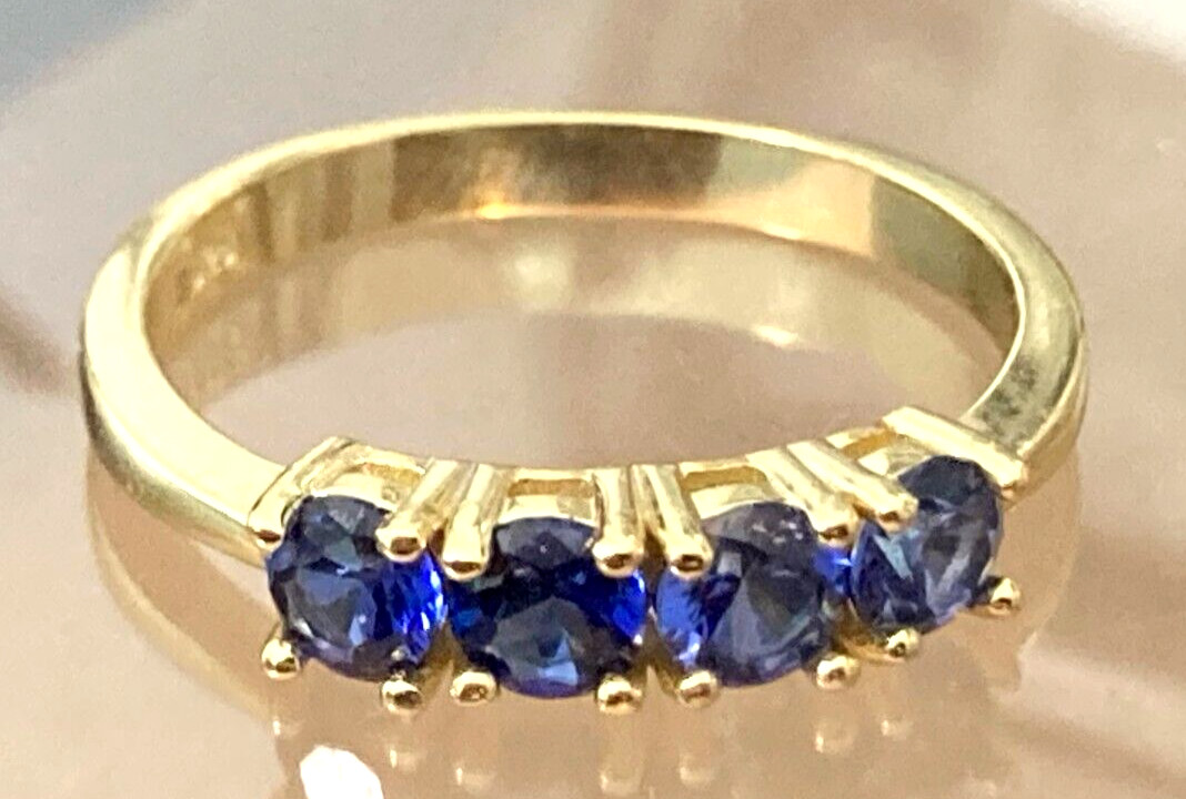 Sapphire & Ruby Rings 14k Gold Over Solid Silver Sizes 6 – 10 US Stamped S925