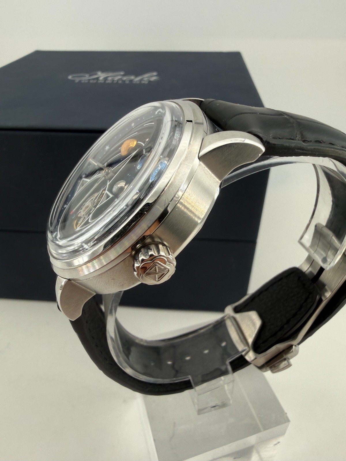 HAOFA Tourbillon 3D Galaxy Double Barrel Crystal Bezel Automatic Tou Ref. 2268