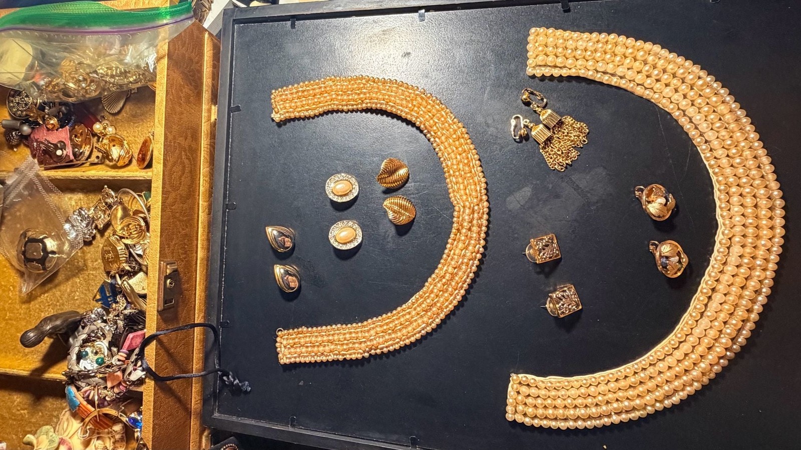 Vintage Baar & Beards Japanese Faux Pearl Collar Necklace & Others