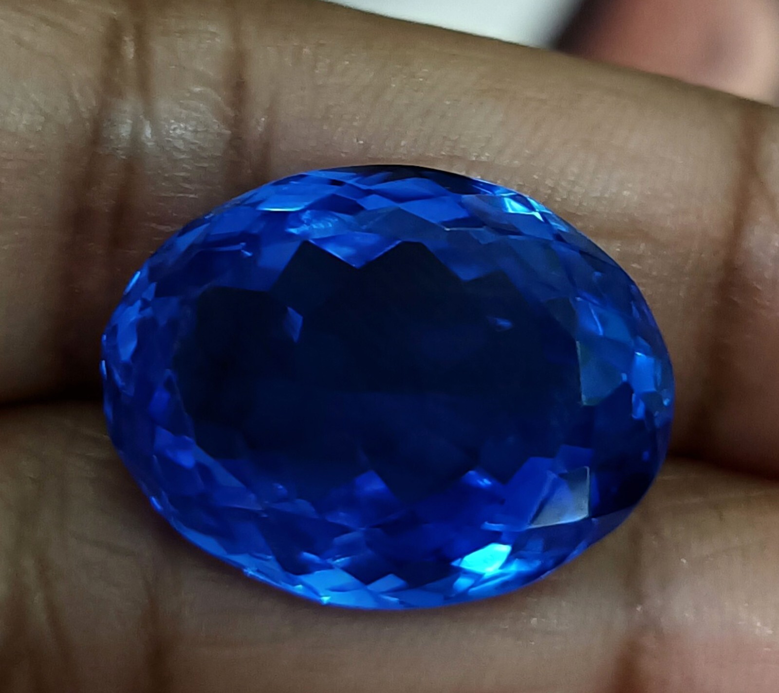20 Ct AAA+ Natural Kashmiri Blue Sapphire Loose Gemstone Oval Cut EGL Certified