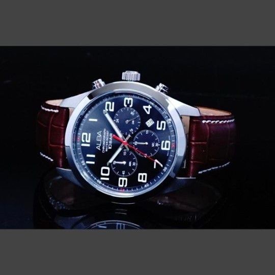 【NEW】 SEIKO Chronograph Black Dial Men’s Japan Authentic Wristwatch Vintage