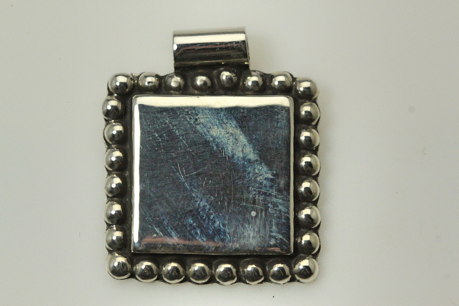 925 Sterling Silver Square Engravable With Trim 16.4 Grams (PEN8376)