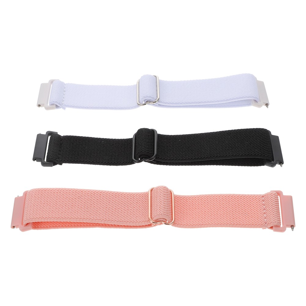 3Pcs Reusable Nylon Watchband Adjustable Strap for Smartwatch Assorted Colors