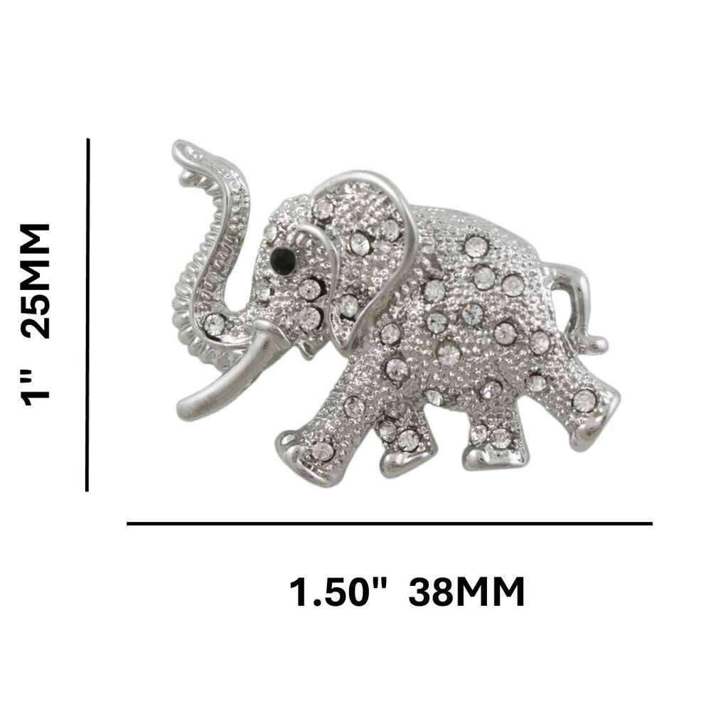 Small Crystal Baby Elephant Brooch Pin – PRA036B