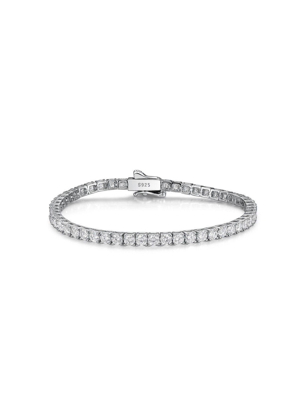 2mm-6.5mm VVS1 D Color MOISSANITE Tennis Chain Bracelet 925 Silver Pass Tester!!