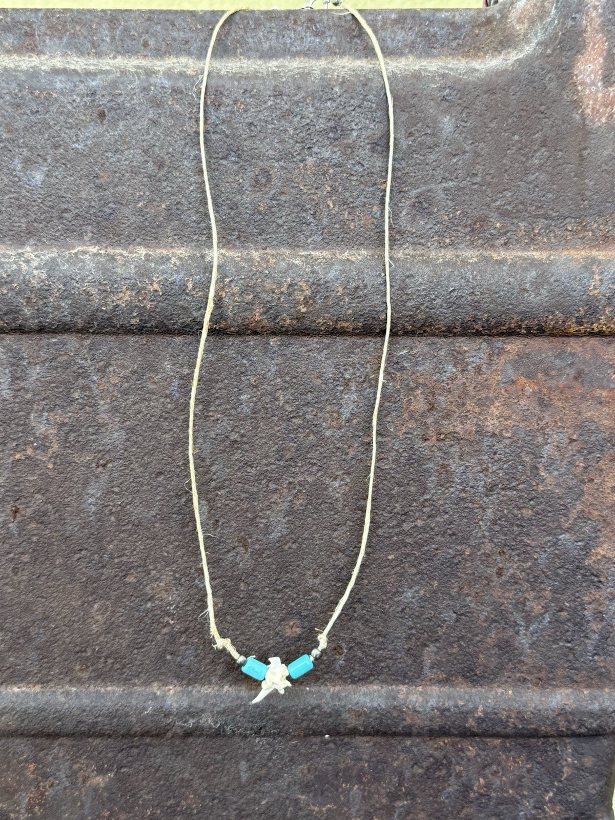 Real Snake Vertebrae Hemp Cord Handmade Necklace