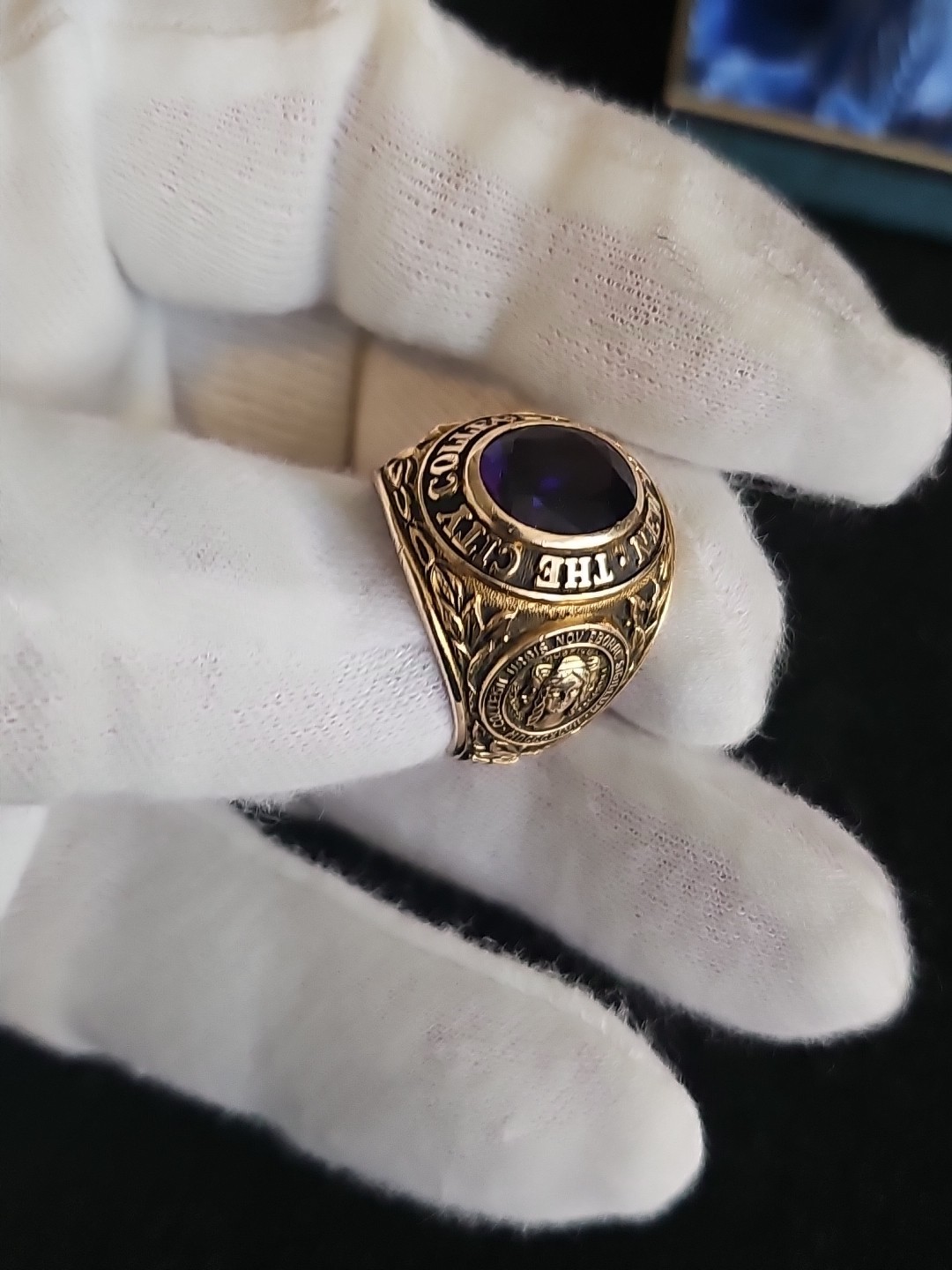 Vintage 1958 Balfour 10K Yellow Gold The City College New York Ring 23.4 Grams