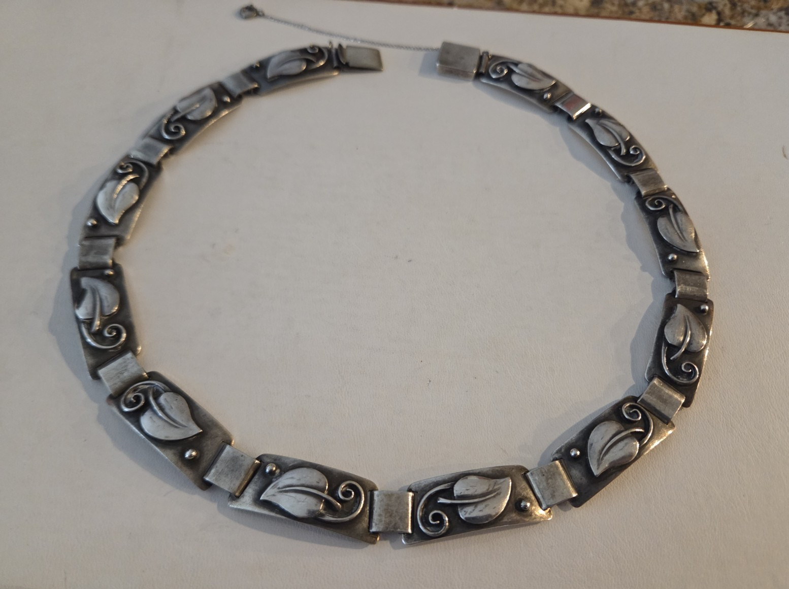 Laurence Foss Sterling Silver Necklace and Bracelet Set 95 Grams #450