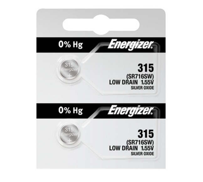 Energizer 315 SR716SW Silver Oxide Watch Battery (2 Pack)