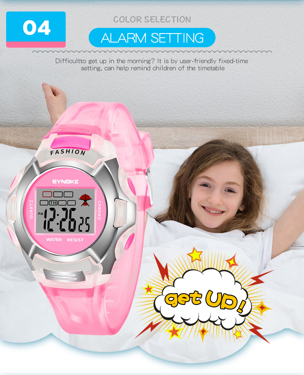 Kids Digital Watches for Girl Boys 3ATM Waterproof Multi-Functional WristWatches