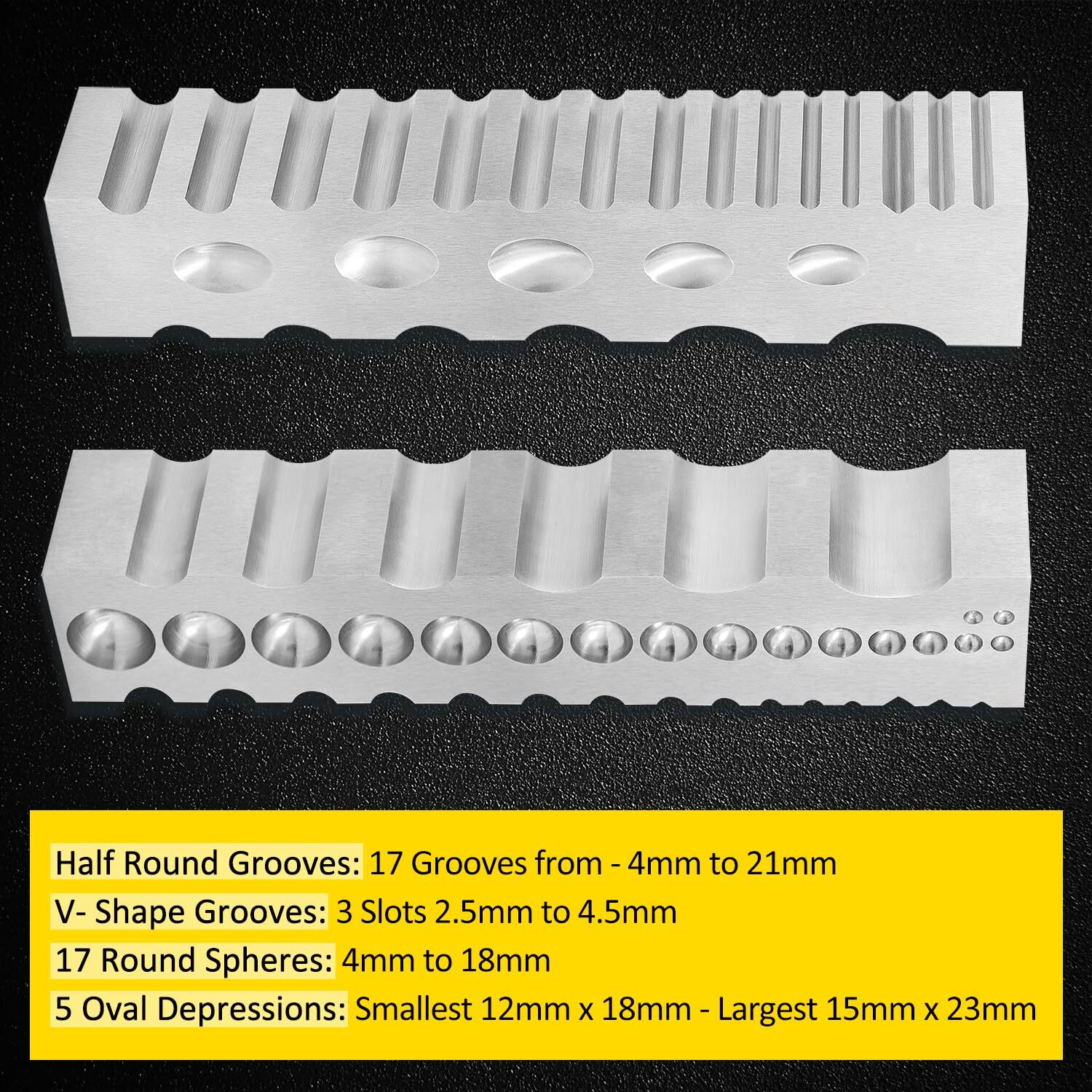 Steel Block Design Forming Dapping Doming Jewelry Bending & Shaping Swage Tool