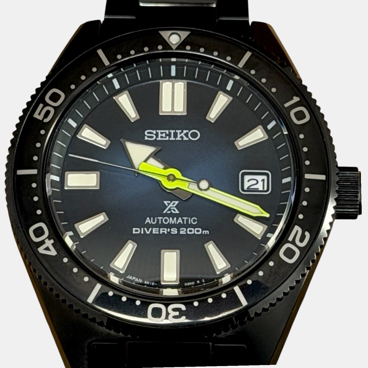 Seiko Prospex SBDC085 Darth 62MAS JDM 6R15 Automatic 200m Diver Black PVD