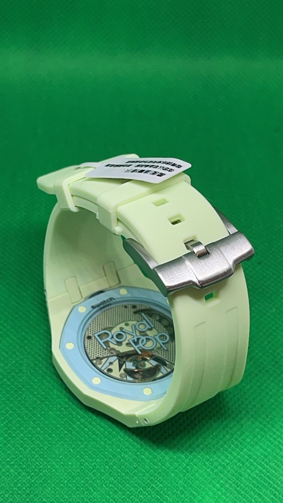 Brand New AP x Swatch BLAUE ACHT Comes w/ Green Band, Card & Box RARE Unworn US